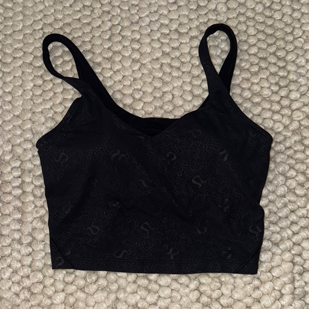 lululemon athletica Black Crop Top With Bra